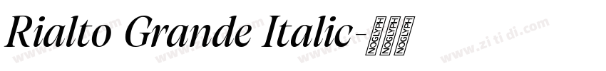 Rialto Grande Italic字体转换